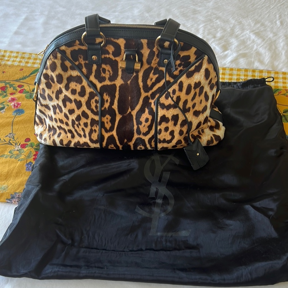 Saint Laurent YSL Sac Muse Leopard Print